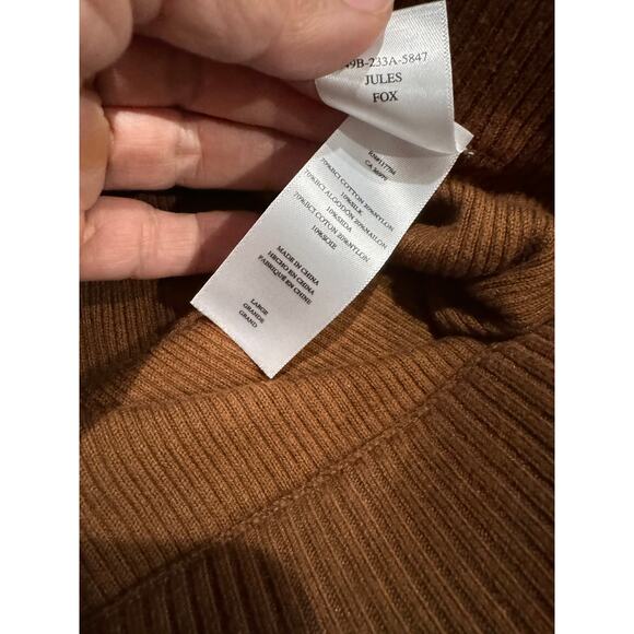 Rails Jules Rib Cotton Blend brown Knit Pants size L - Picture 10 of 12